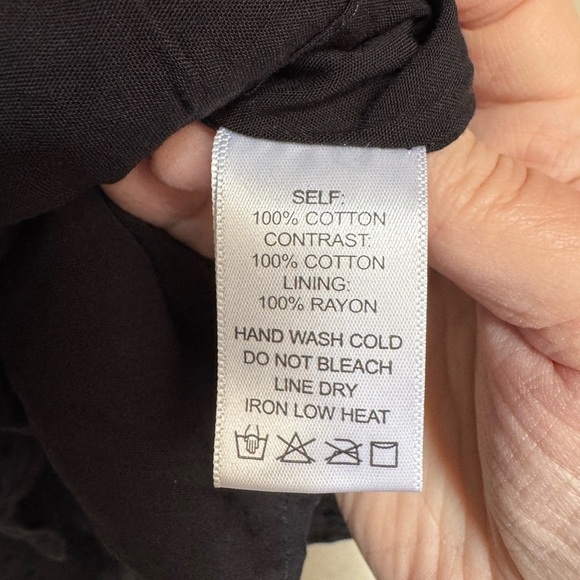 Black Smocked Eyelet Midi Dress - Picture 6 of 6